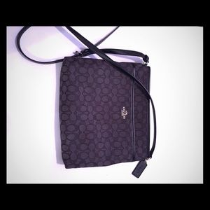 COACH gray/black crossbody bag